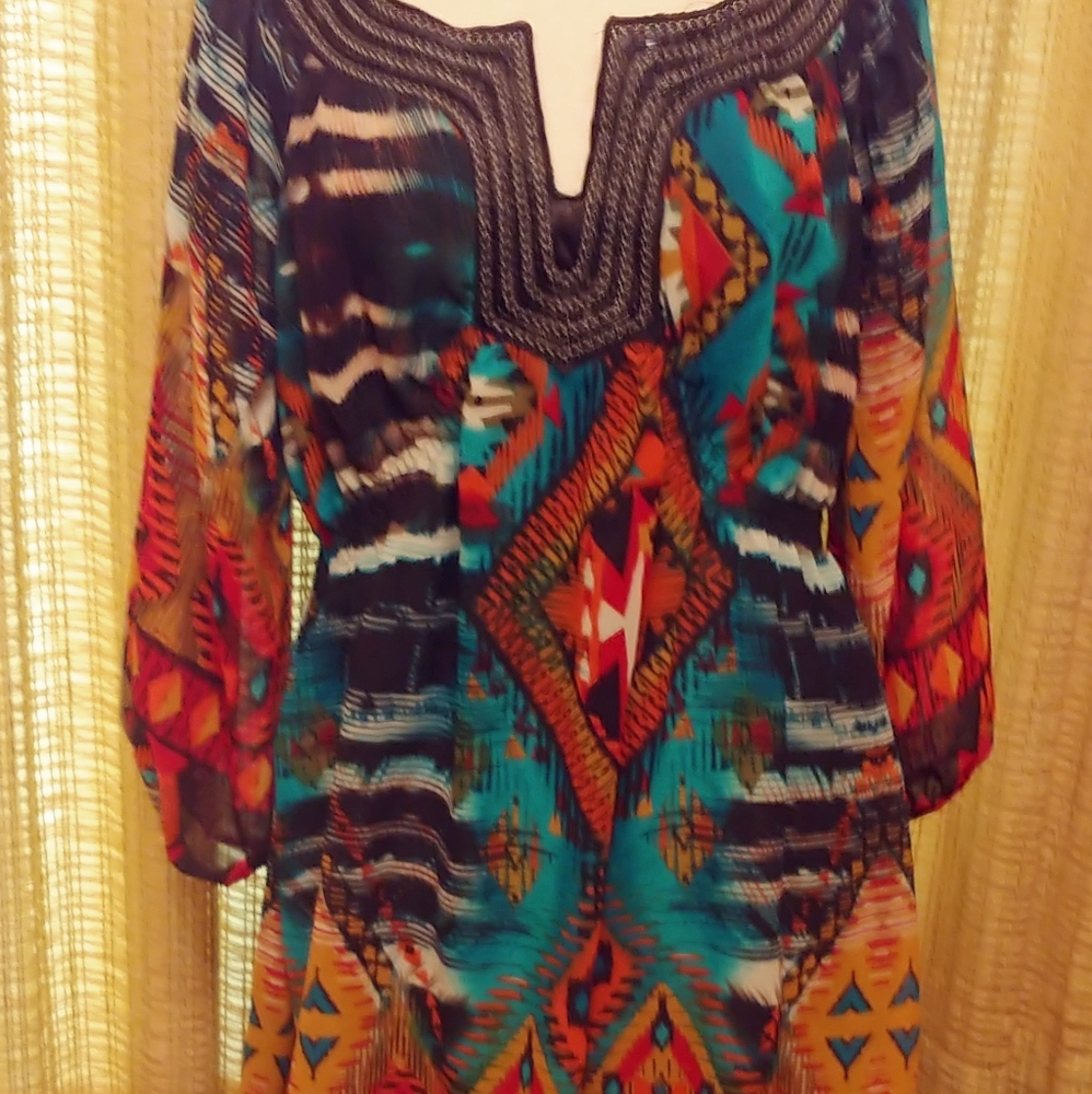 One World Bohemian type dress size L